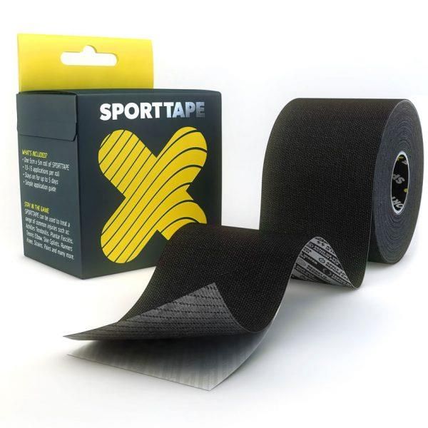 Image of Sport Tape Extra Sticky Kinesiology Tape Black