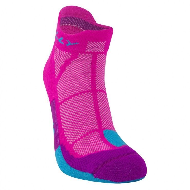 Image of Hilly : Cushion Socklet Womens Fluo Pink/Blue/This