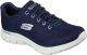 Skechers: Womens Navy Flex Appeal 4.0 Coated Fidelity Sport Shoes - Various Sizes