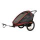 HAMAX OUTBACK RECLINING TRAILER: RED/CHARCOAL