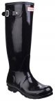 Hunter: Black Original Tall Gloss Wellington Boots Size 4,5,6,7,8
