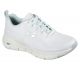 Skechers: Womens White/Mint Arch Fit Comfy Wave Trainer - Various Sizes